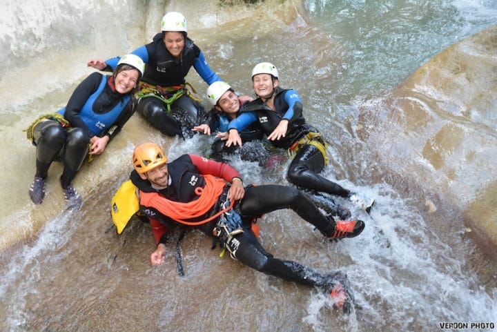 groupe en canyon